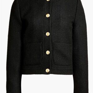 J. Crew Black Tweed Boxy Lady Jacket
